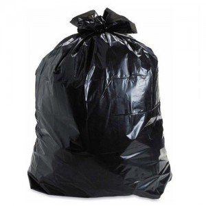 Black Plain Garbage Bag